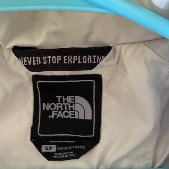 North Face White down parka coat, size PS - Picture 4 of 8
